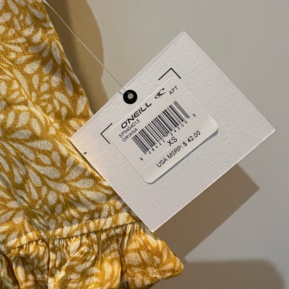 O’Neill yellow tie front crop top - Picture 3 of 4